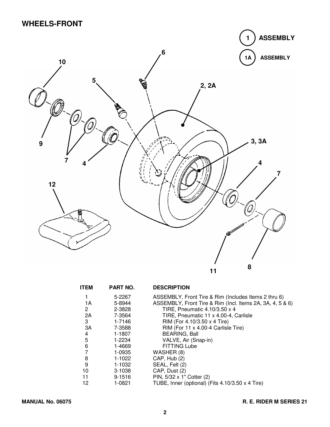 Snapper M300921B, EM281021BE, EM250821BE, WM301021BE, WM280921B manual Wheels-Front, Washer 