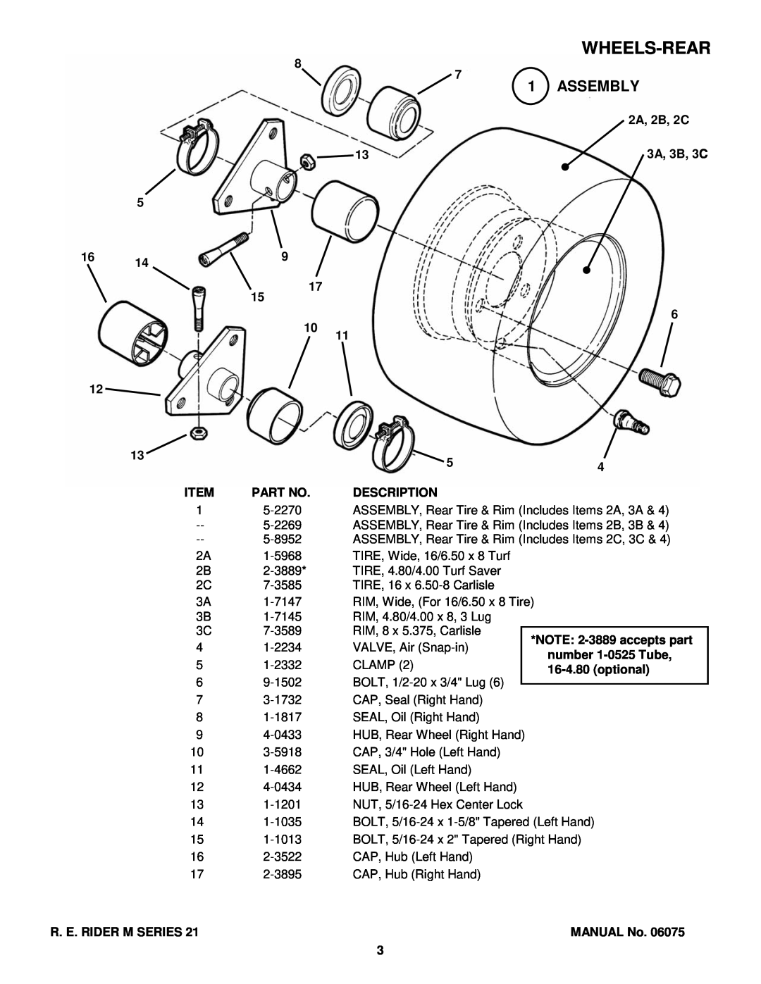Snapper M300921B, EM281021BE, EM250821BE, WM301021BE, WM280921B manual Wheels-Rear, Assembly 