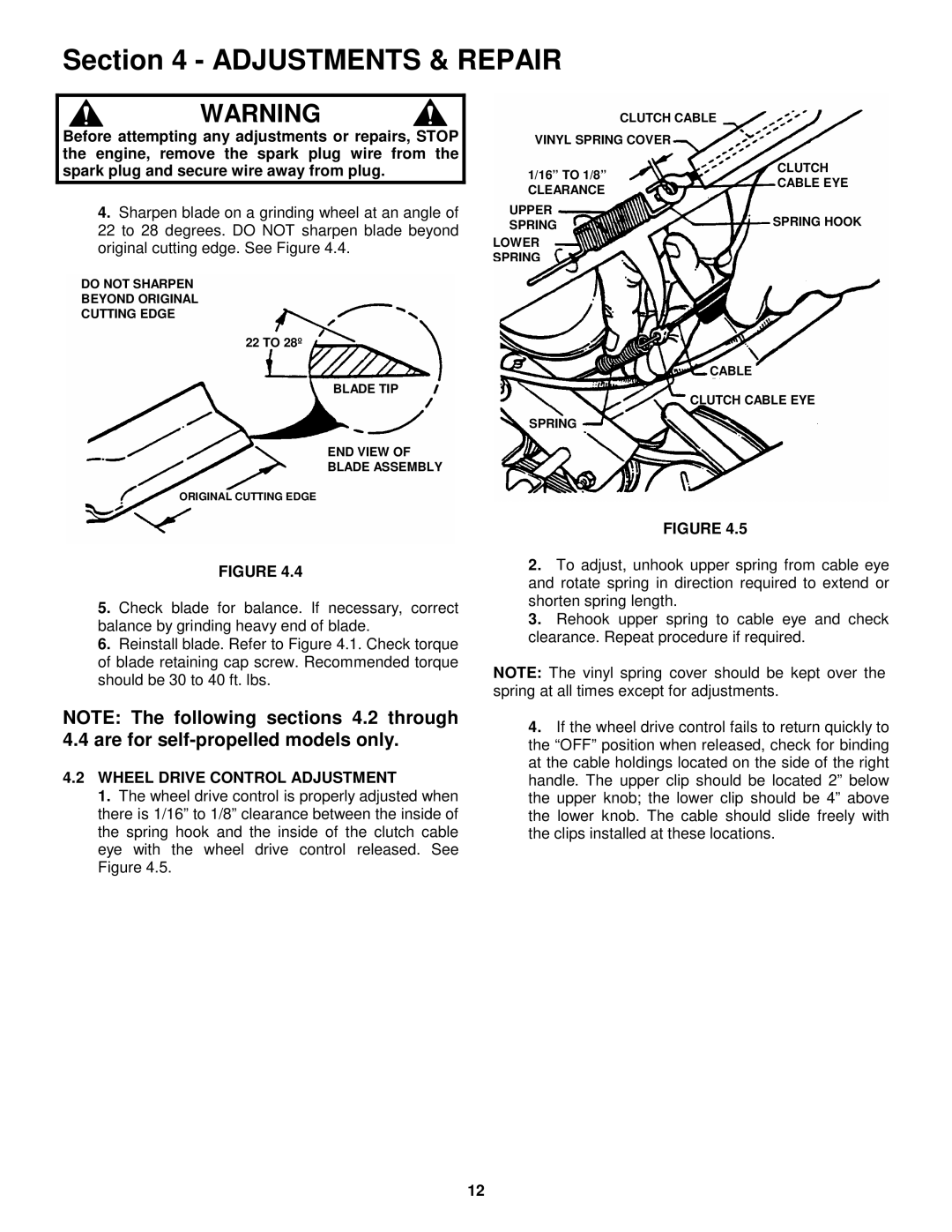 Snapper EMRP215014B, MCR5215014KWV, MCRP215014KWV, MRP218014T, MR5014B Wheel Drive Control Adjustment 