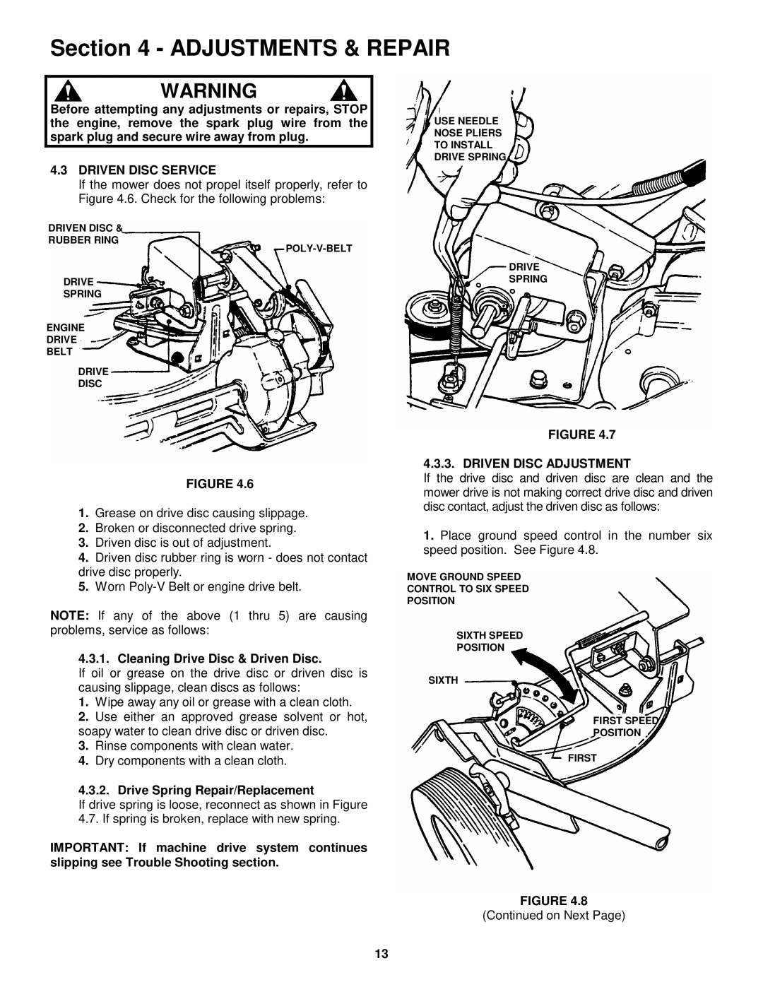 Snapper MRP218014T, MCR5215014KWV Driven Disc Service, Cleaning Drive Disc & Driven Disc, Drive Spring Repair/Replacement 