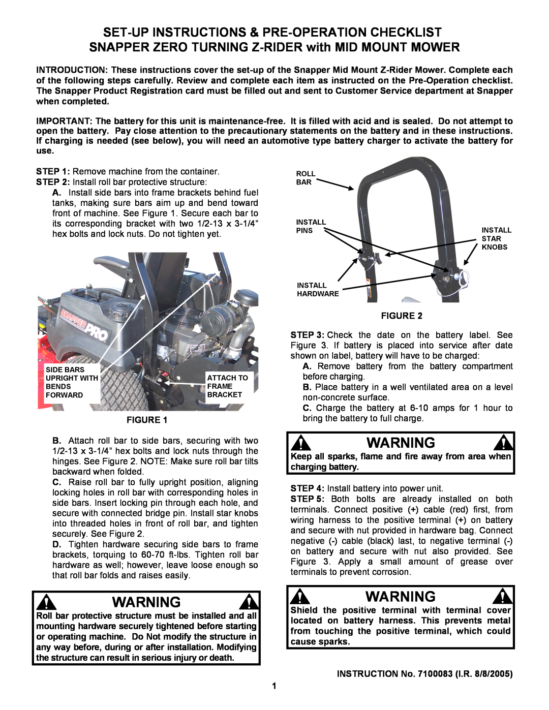 Snapper Mount Mower manual 