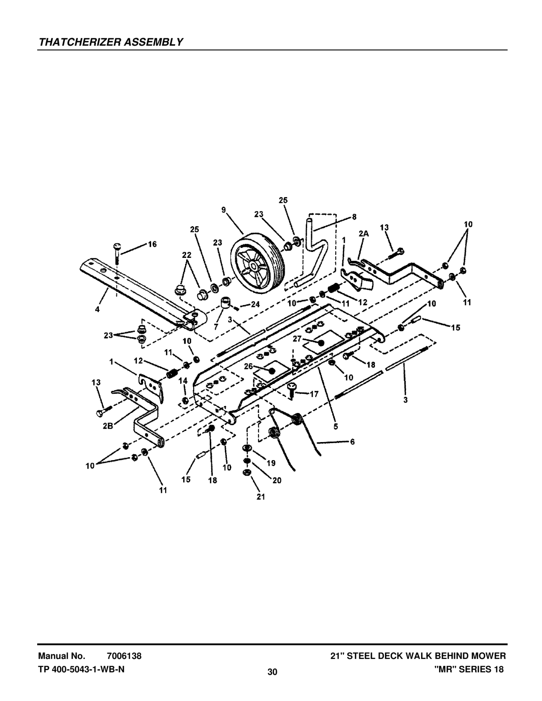 Snapper MRP216518B, MR216518B manual Thatcherizer Assembly 