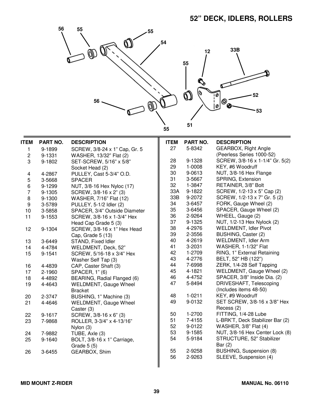 Snapper ZM2500KH, MZM2200KH, MZM2300KH, MZM2301KH, ZM6102M, ZMT2500KH, ZM6101M, ZM6100M, ZM5202M, ZM5201M, ZM2501KH, ZM2502KH 12 33B 