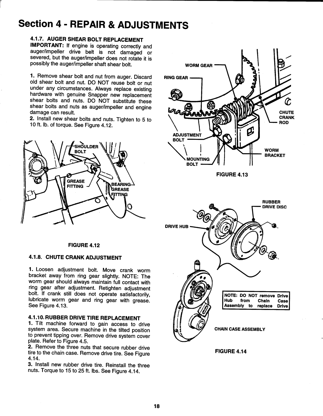 Snapper E8265, N10305E, E10305E manual 