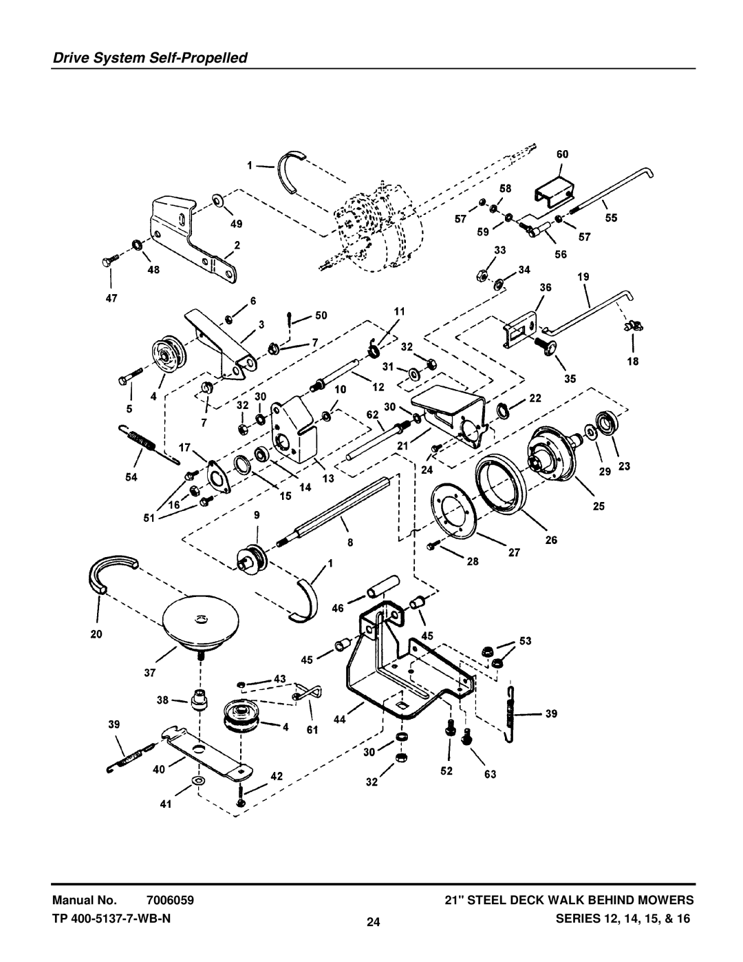 Snapper NP216012 manual Drive System Self-Propelled 