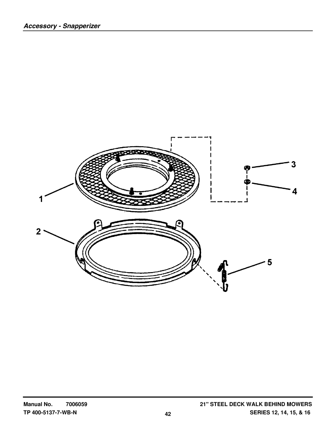 Snapper NP216012 manual Accessory Snapperizer 