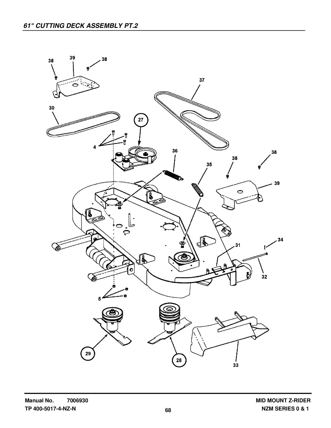 Snapper NZM21520KWV, NZM19480KWV manual Cutting Deck Assembly PT.2 