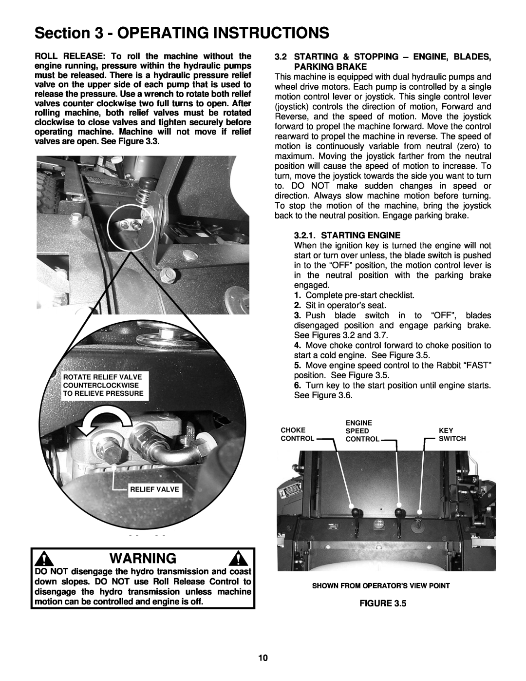 Snapper NZMJ23521KH, NZMJ25611KH important safety instructions Operating Instructions, Starting Engine 
