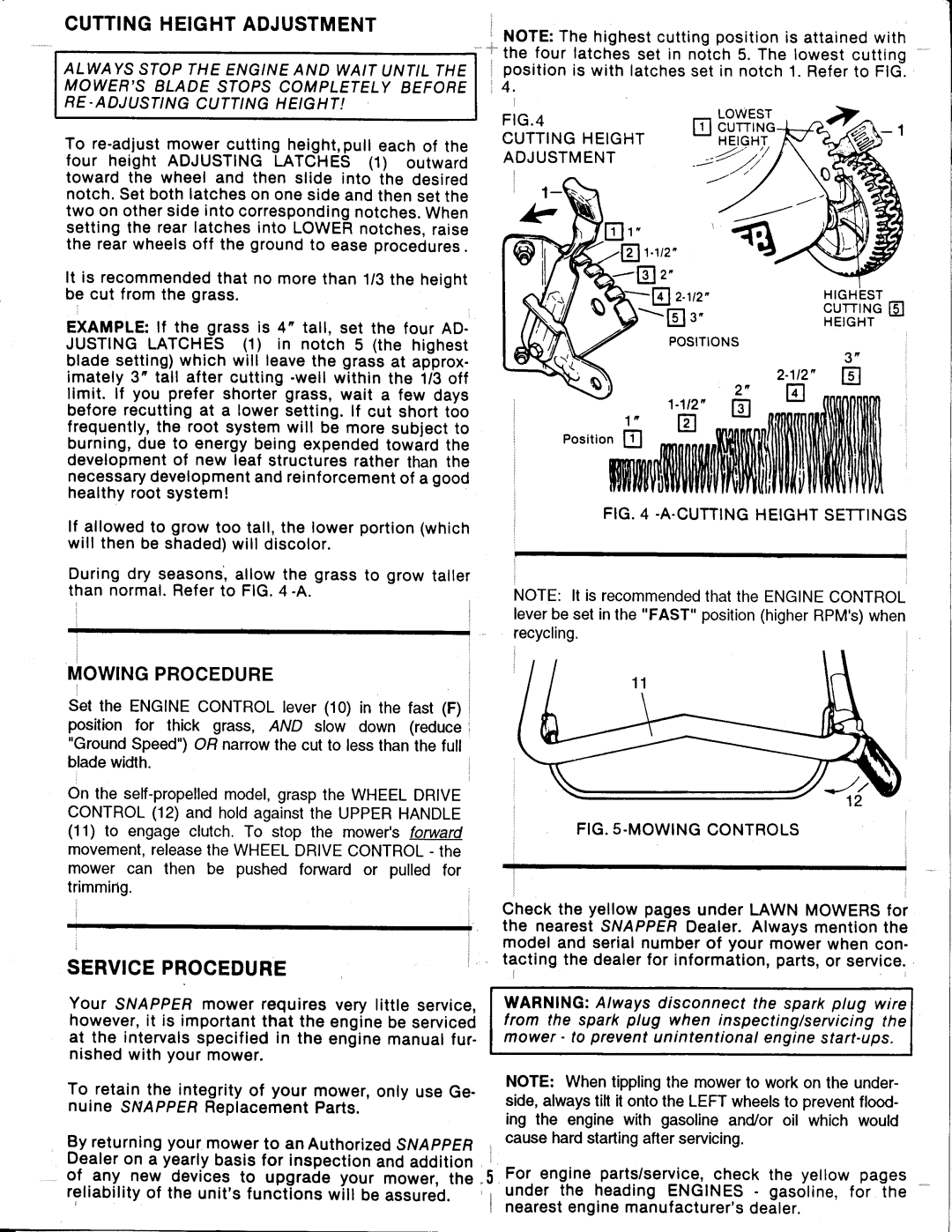 Snapper OD21359B, ODP21379B manual 