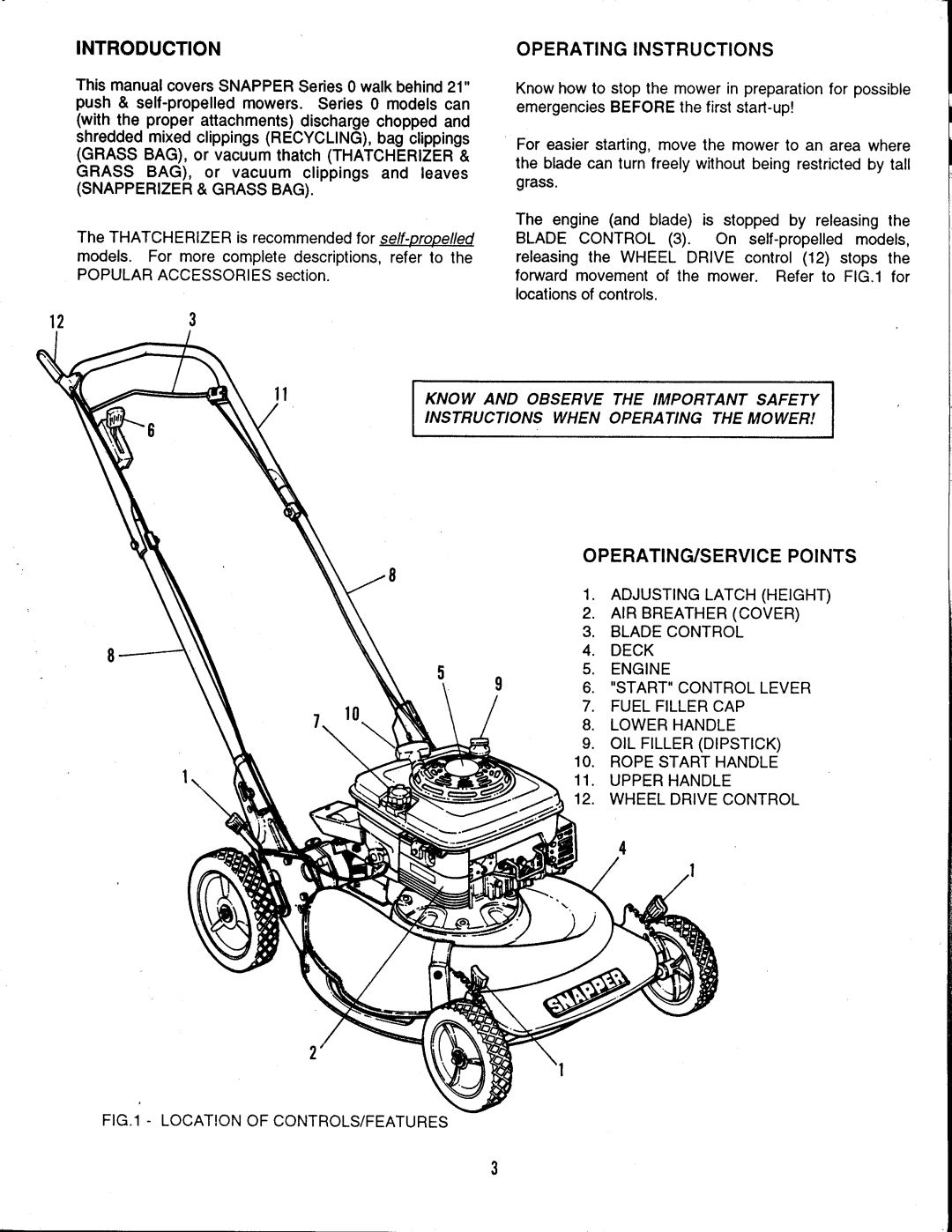 Snapper ODP21400 manual 