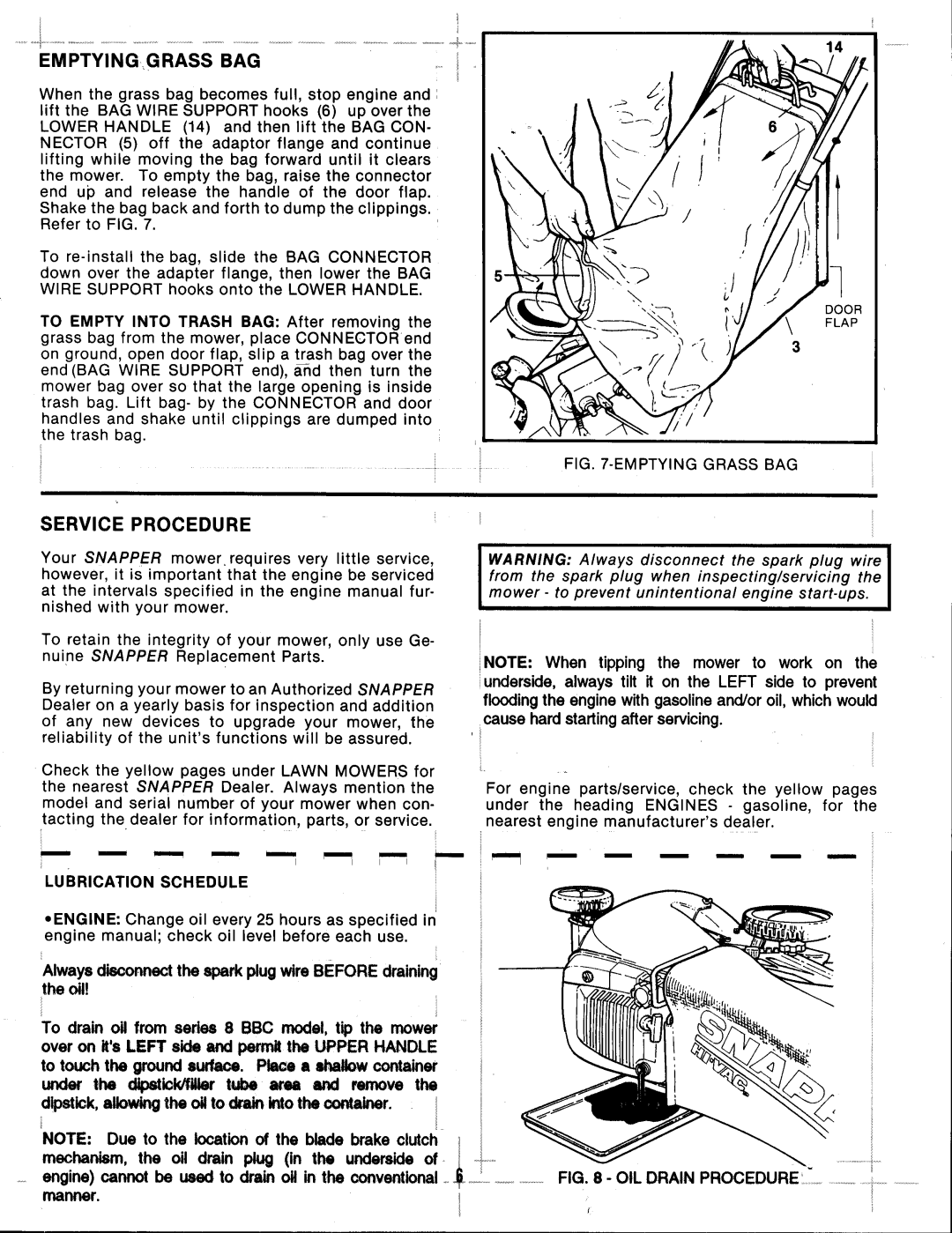 Snapper P21558BV, P21508B manual 