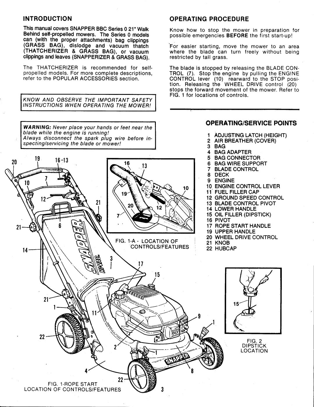 Snapper PB21550V manual 