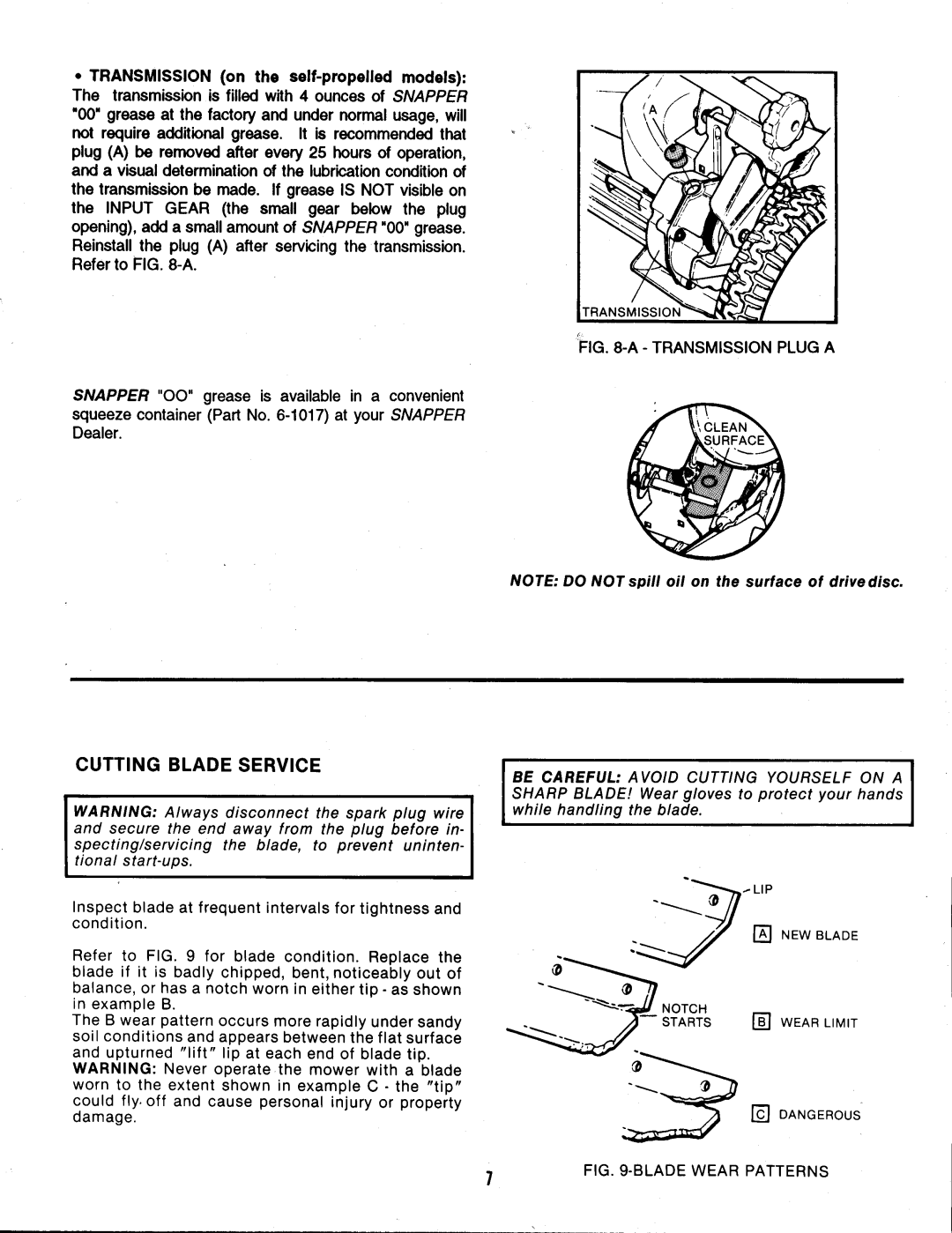 Snapper PB21550V manual 