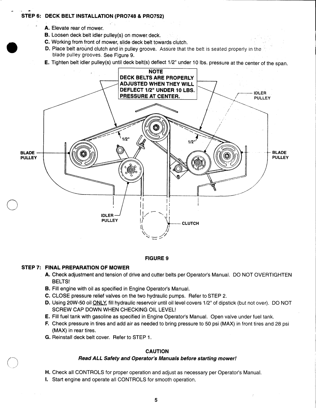 Snapper PRO725 manual 