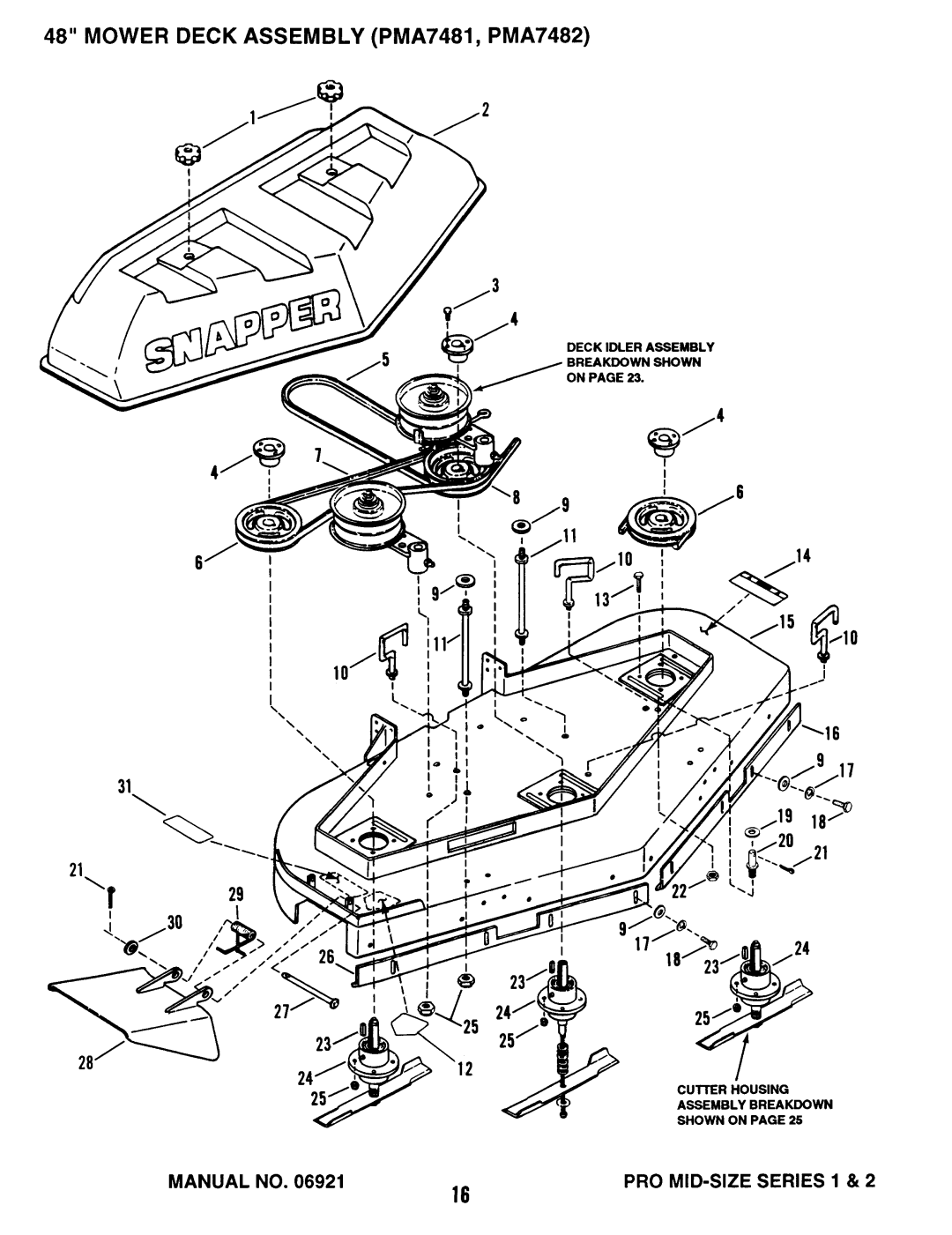 Snapper PRO748, PRO736 manual 