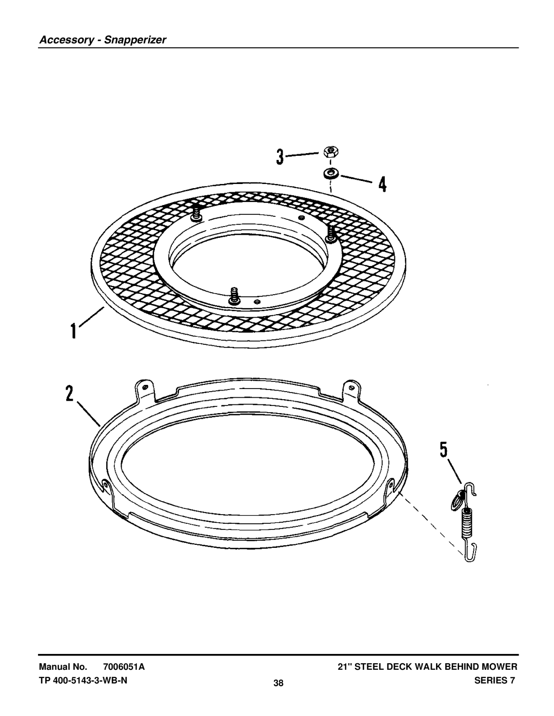 Snapper R21507B, R21407T, R21507TV, MP21507BE, MP21357B, DP21507BE, DP21407T-2, GP21507B, G23157B Accessory Snapperizer 