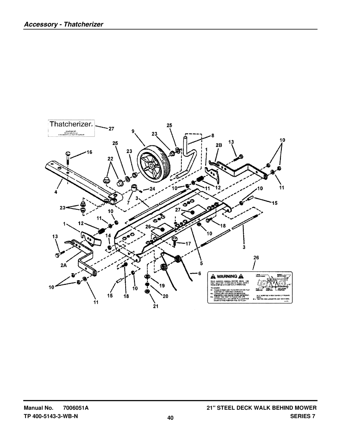 Snapper OP21407T-2, R21507B, R21407T, R21507TV, MP21507BE, MP21357B, DP21507BE, DP21407T-2, GP21507B Accessory Thatcherizer 