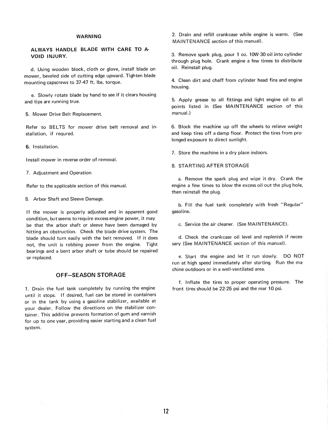 Snapper RE-8E manual 