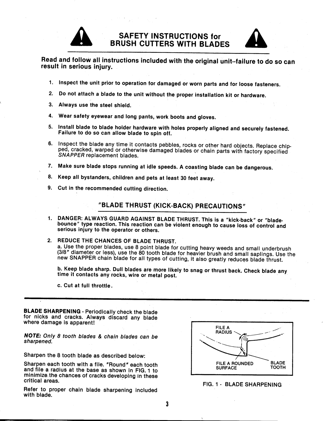 Snapper RT 2451 manual 