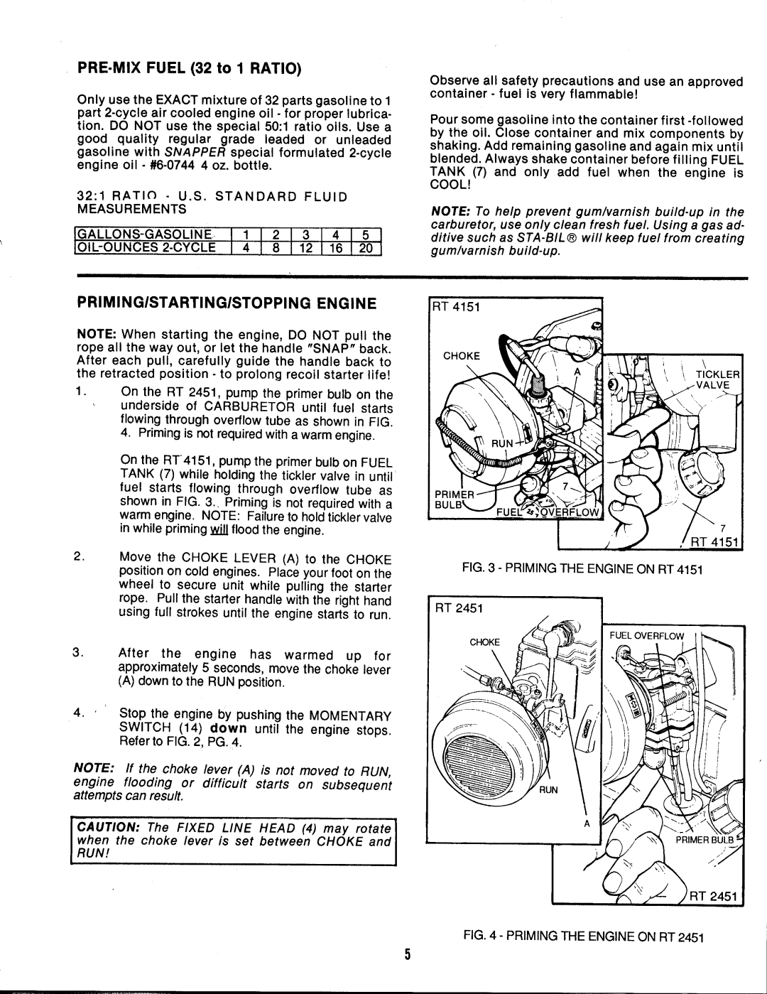Snapper RT 2451 manual 