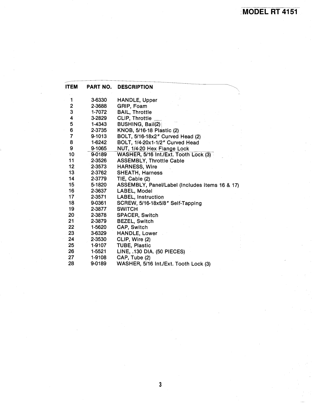 Snapper RT 4151 manual 