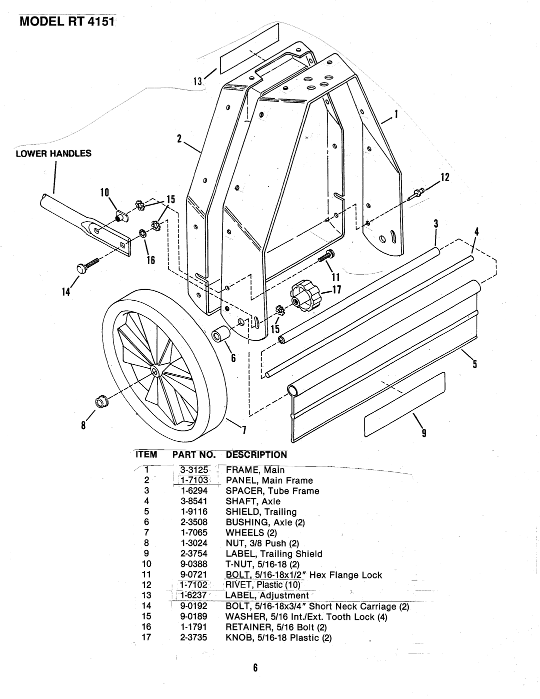 Snapper RT 4151 manual 