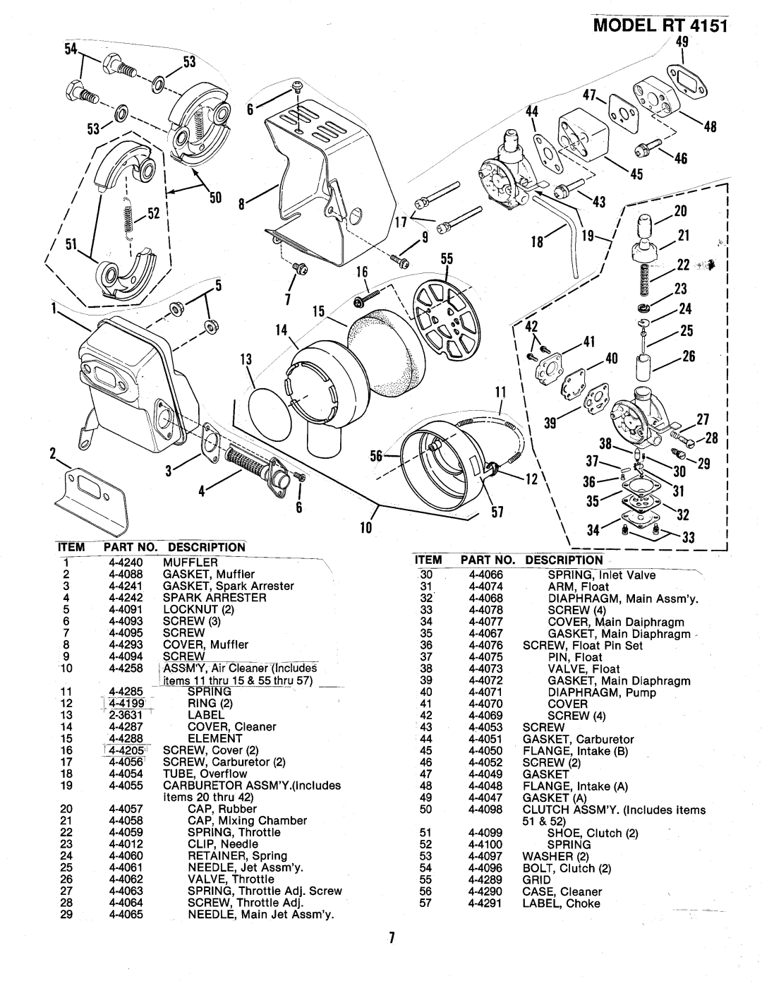 Snapper RT 4151 manual 
