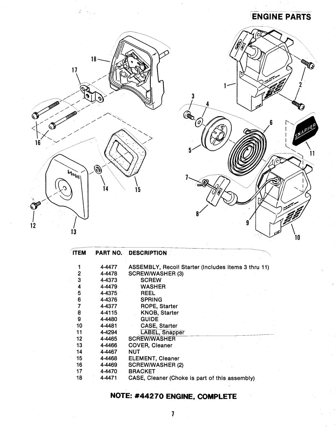 Snapper RT2151 manual 
