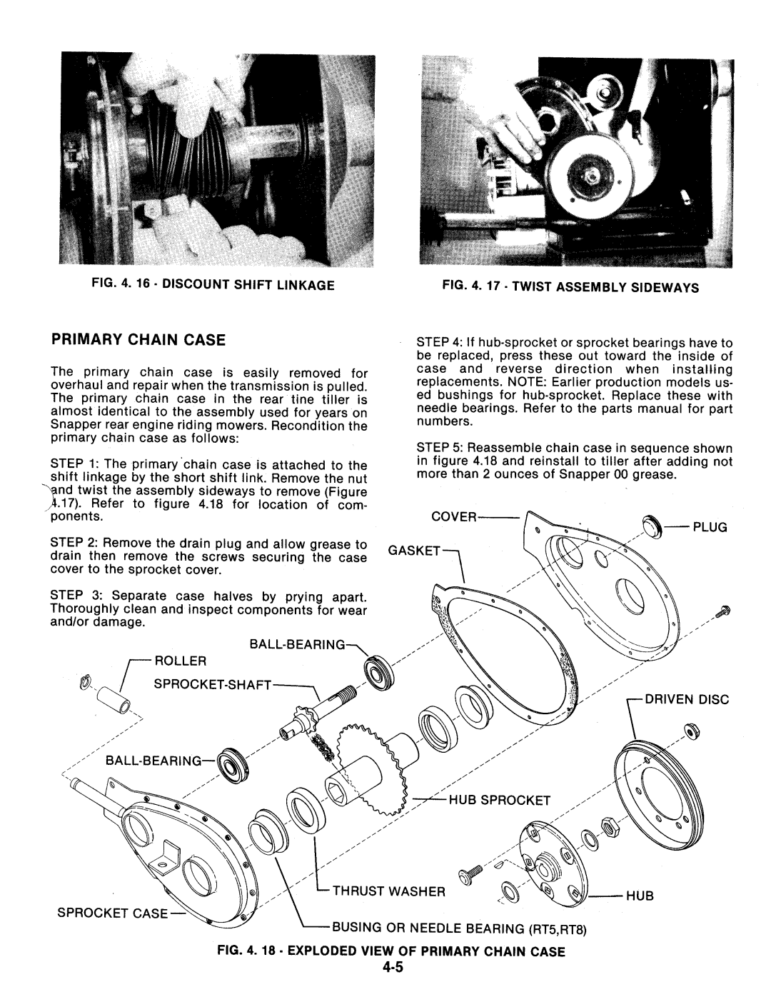 Snapper RT8, RT5 manual 