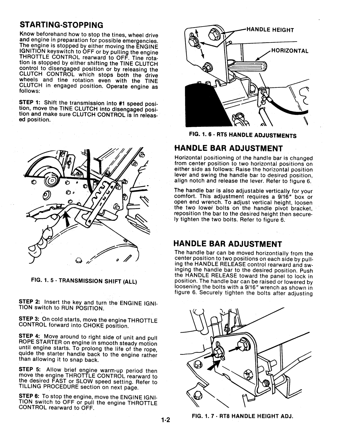 Snapper RT5, RT8 manual 