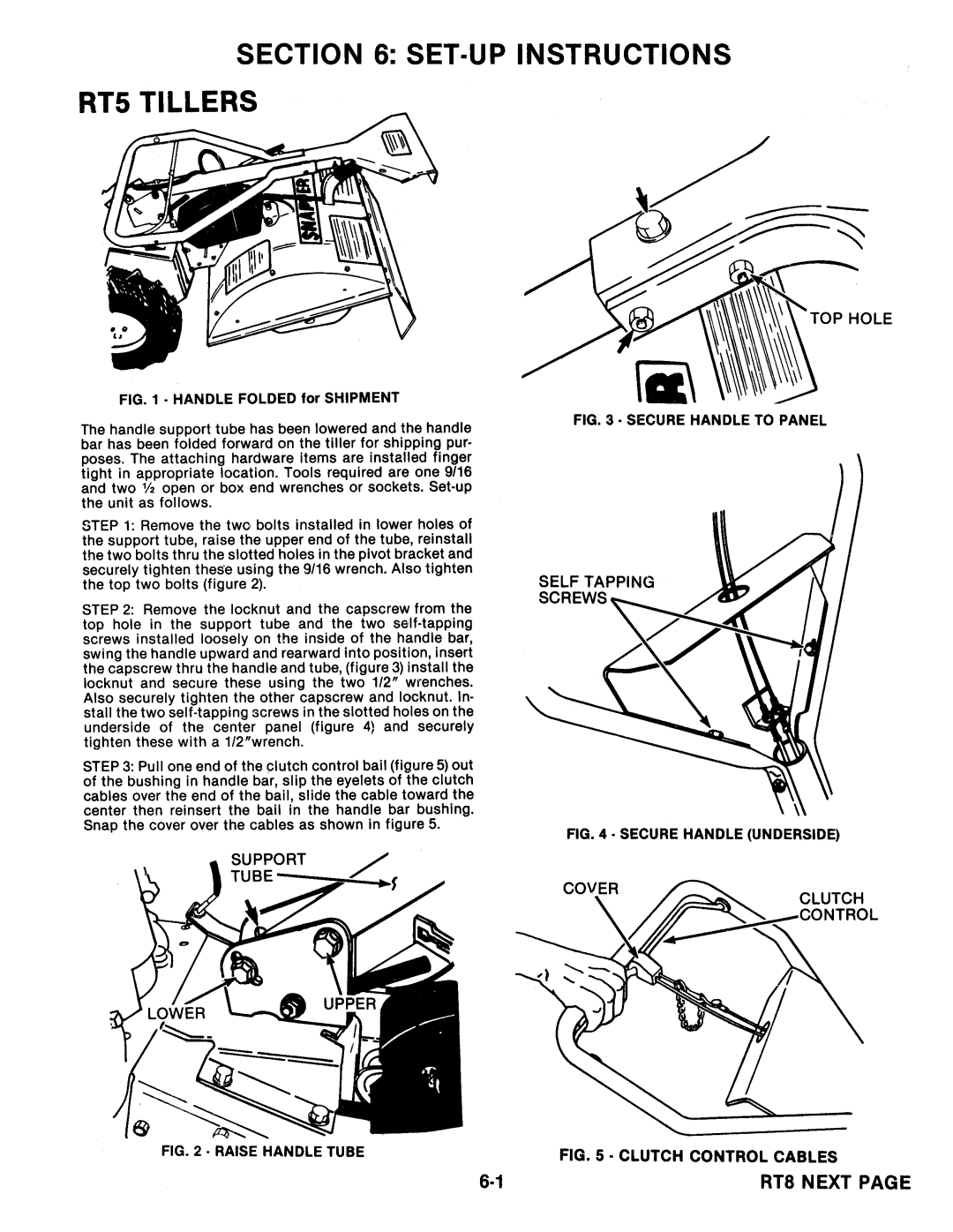 Snapper RT8, RT5 manual 