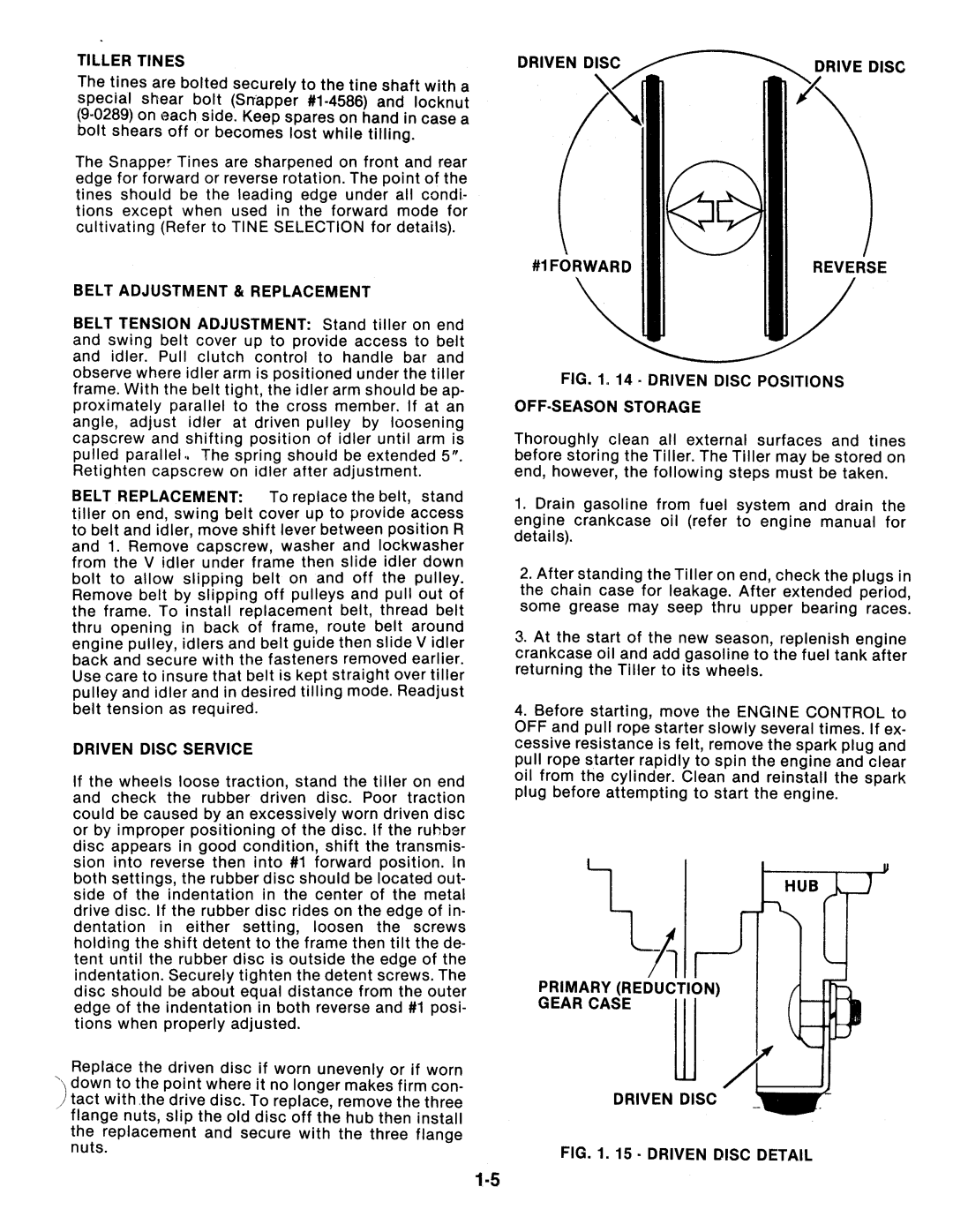 Snapper RT8, RT5 manual 
