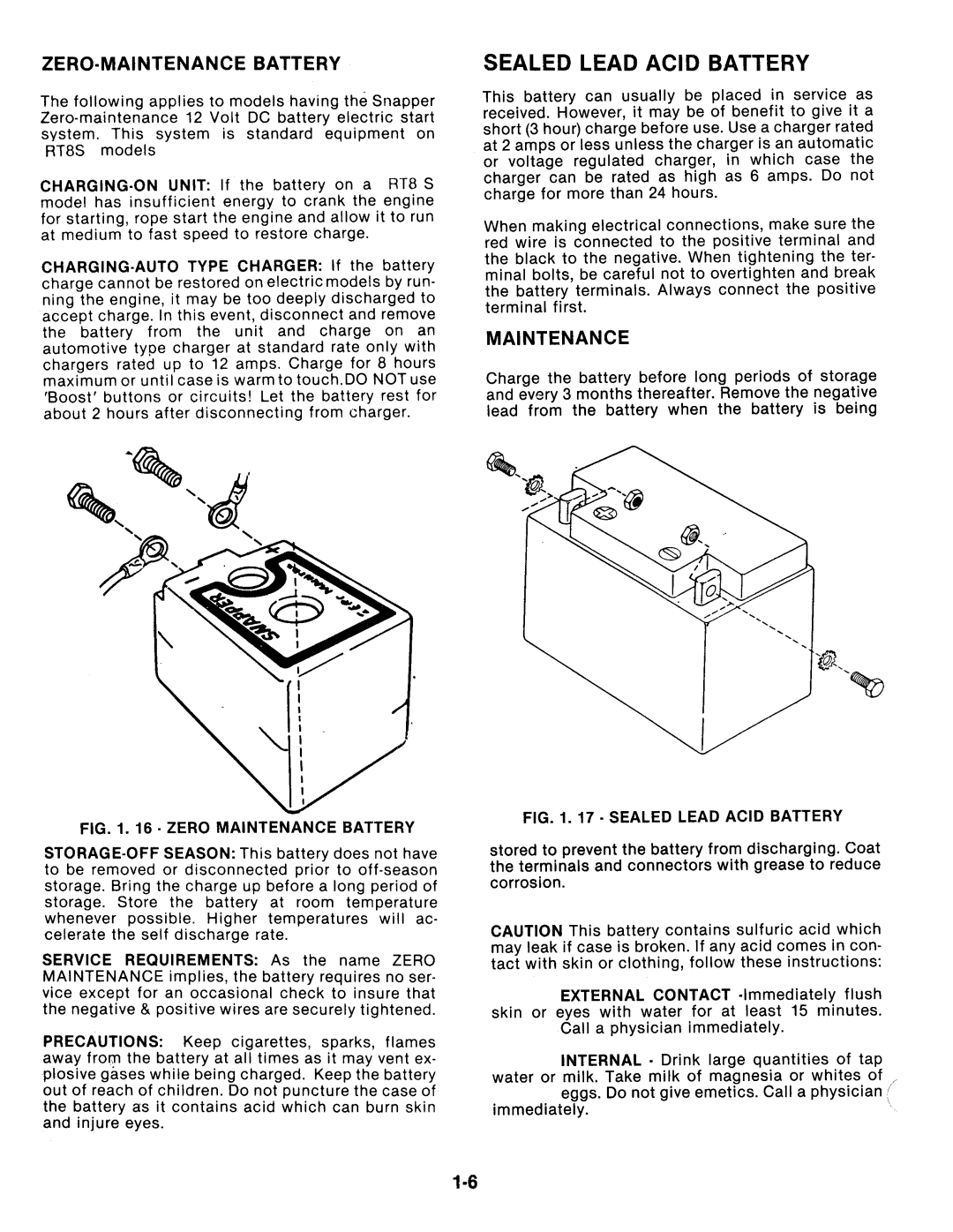 Snapper RT5, RT8 manual 