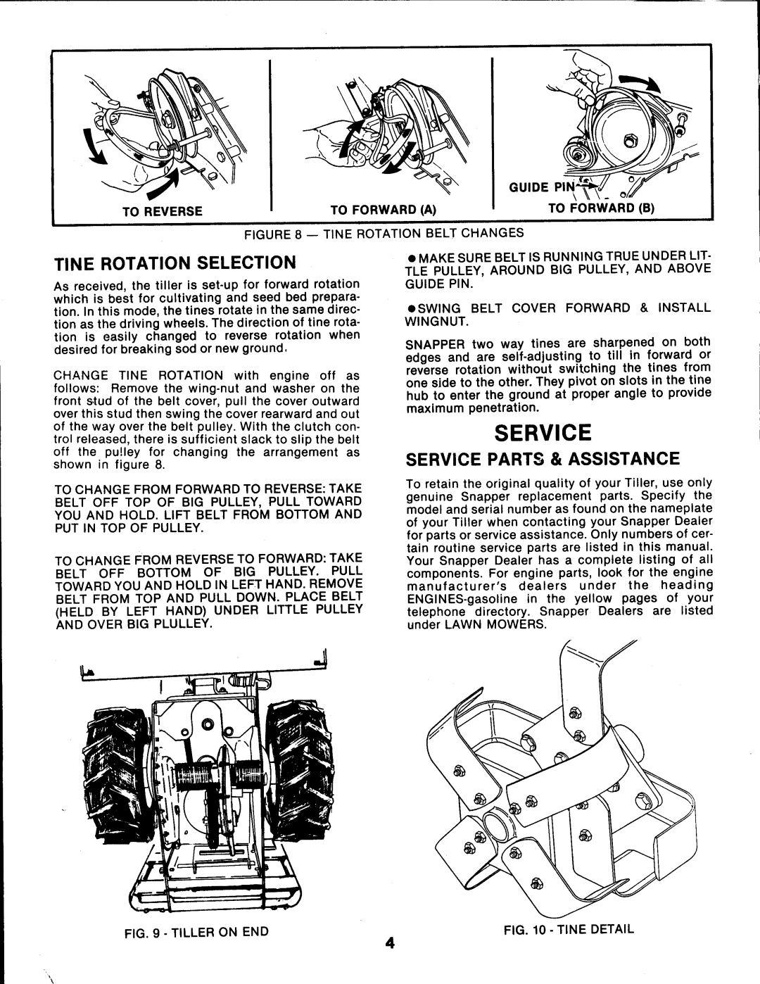 Snapper RT8S manual 