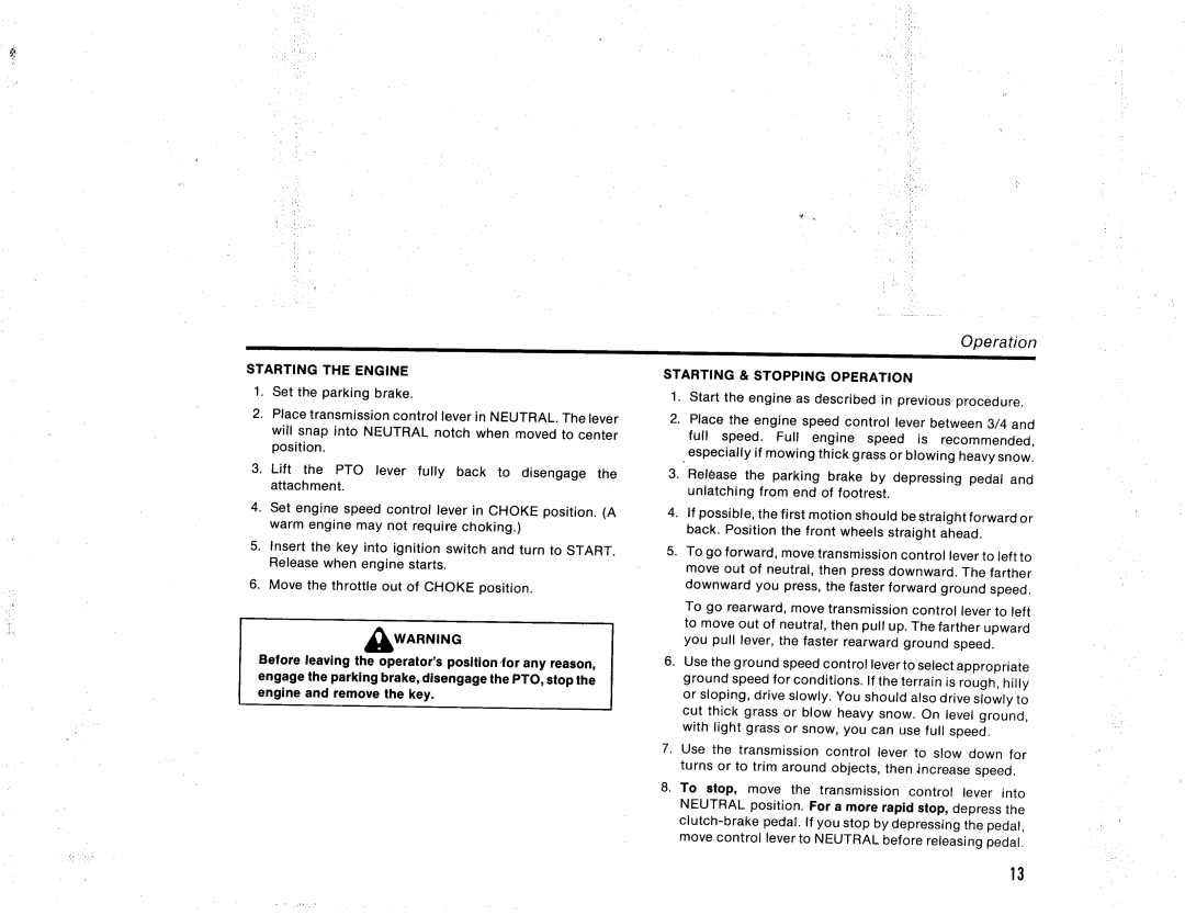 Snapper RTH Series manual 