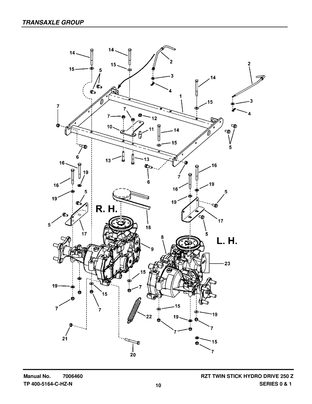 Snapper RZT185381BVE, RZT20421BVE2 manual Transaxle Group 