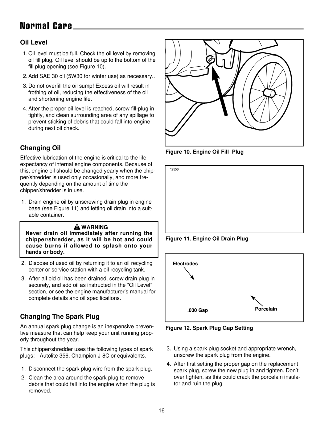 Snapper 5/14, 8/14, SAC55140BV manual Oil Level, Changing Oil, Changing The Spark Plug 