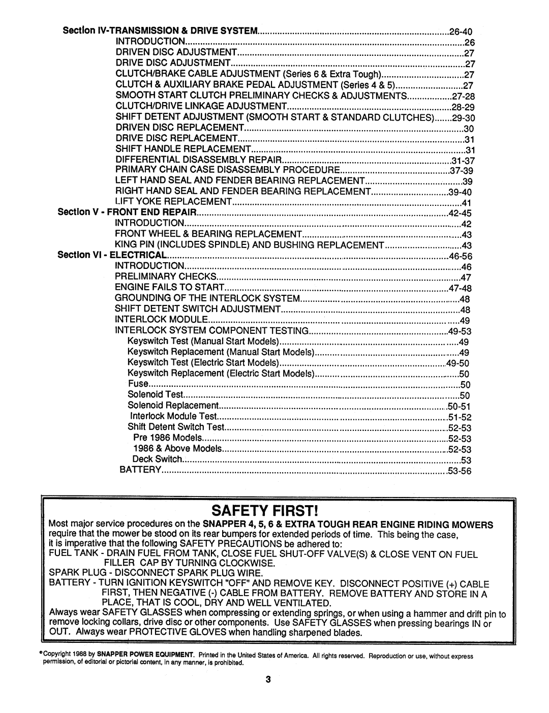 Snapper SERIE 5 manual 