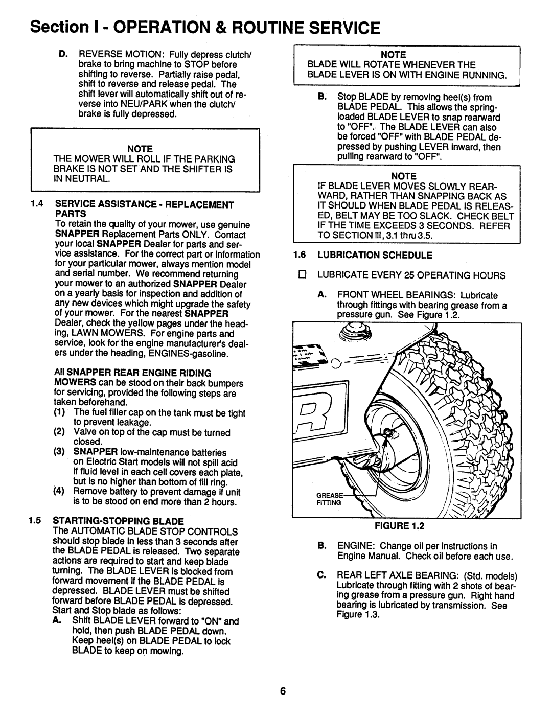 Snapper SERIE 5 manual 