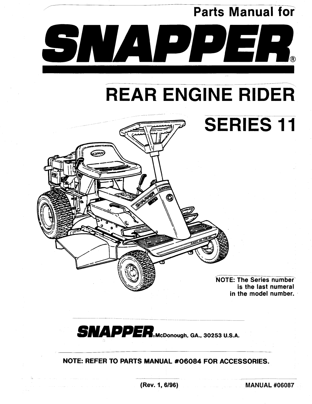 Snapper Series 11 manual 
