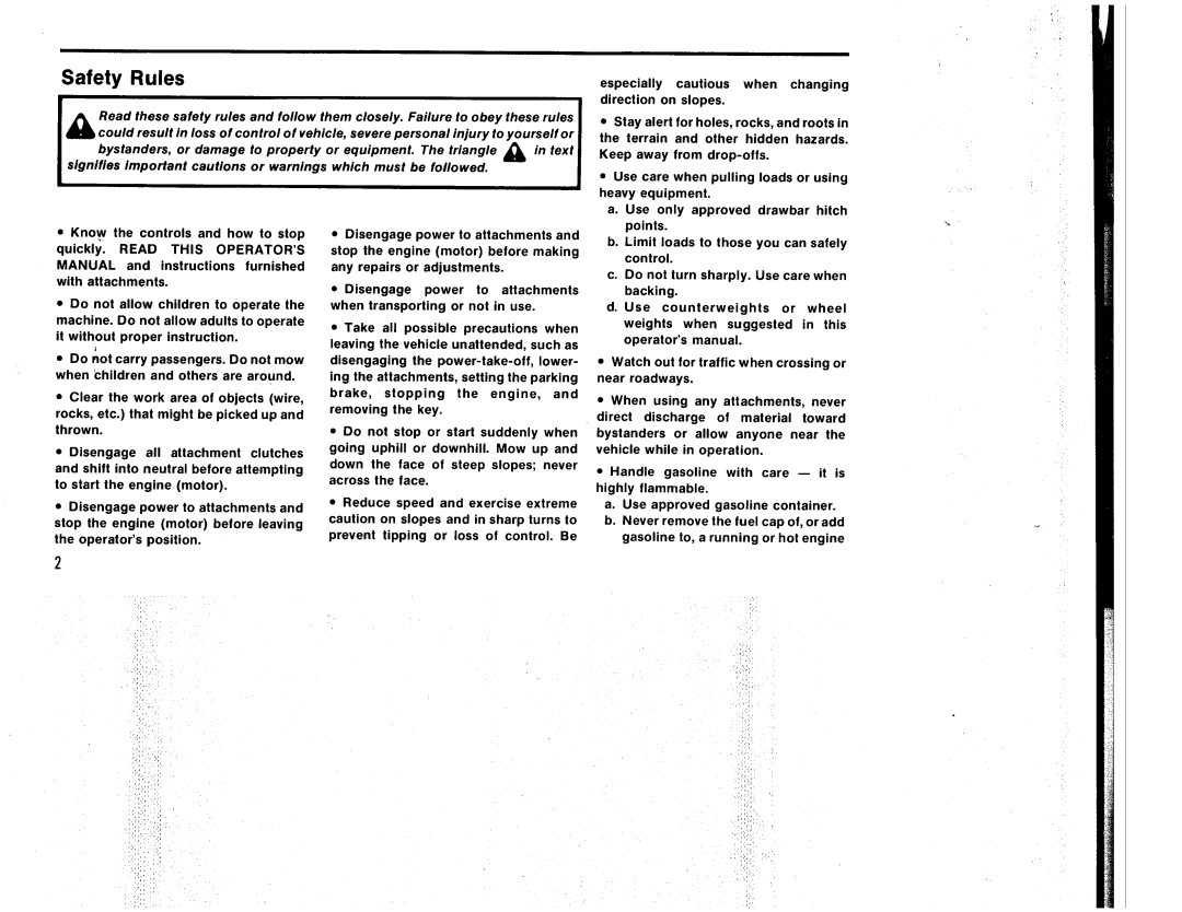 Snapper Series 3100 manual 