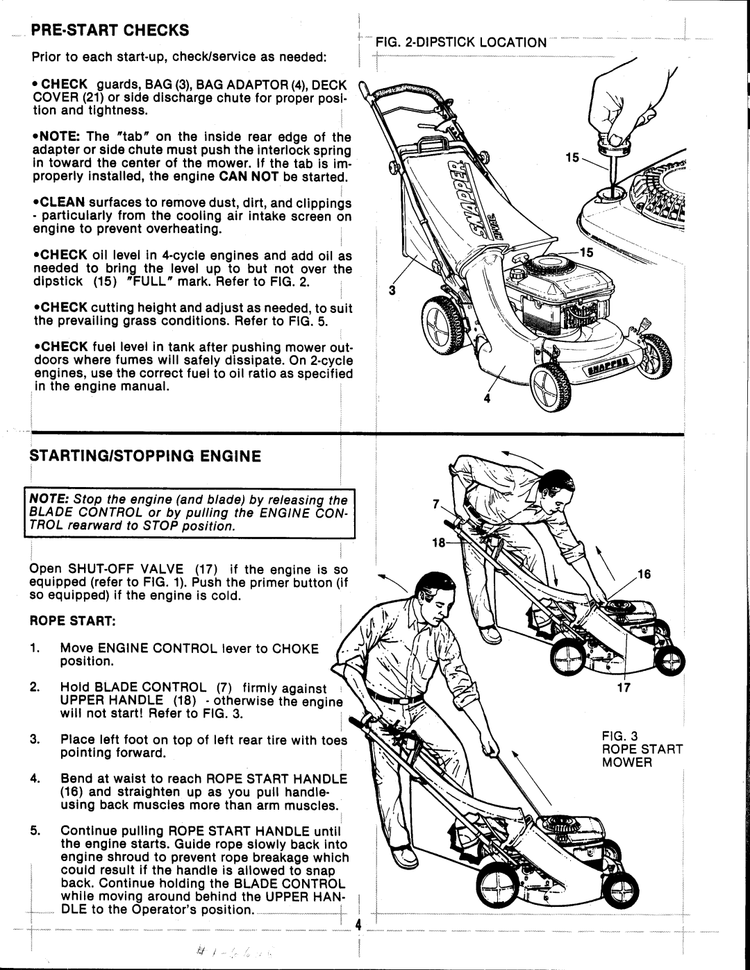 Snapper Series 7 manual 