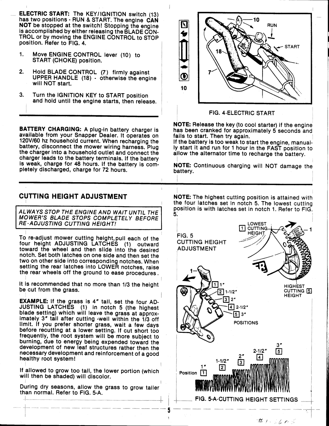 Snapper Series 7 manual 
