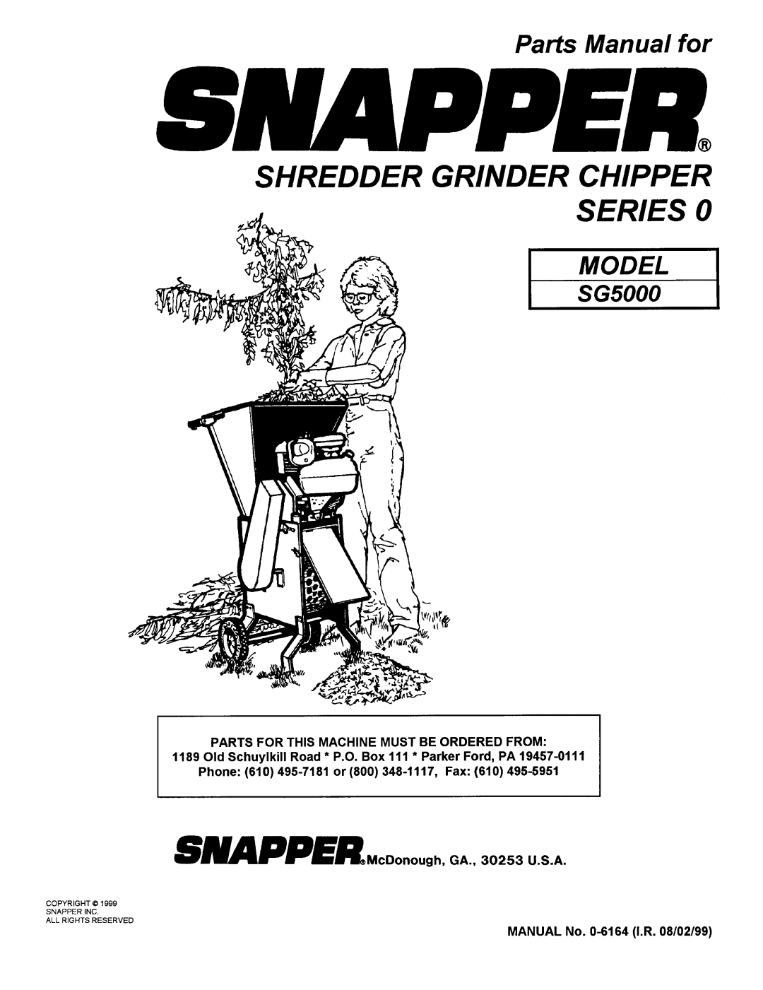 Snapper SG 5000 manual 