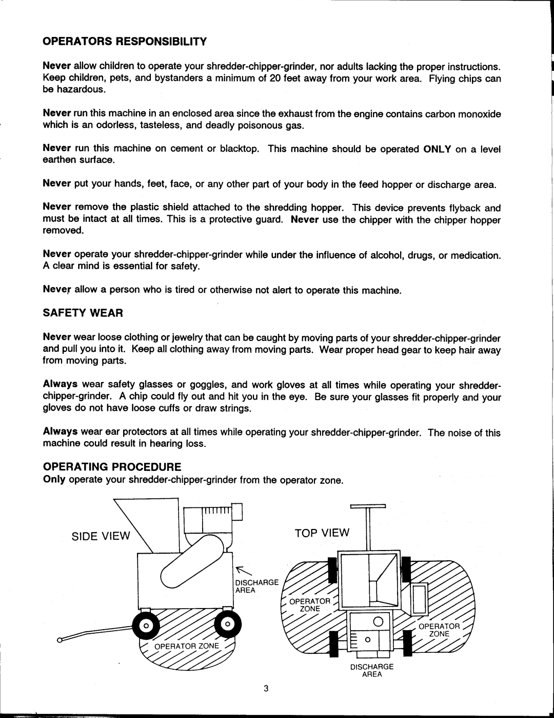 Snapper SG 8000 manual 