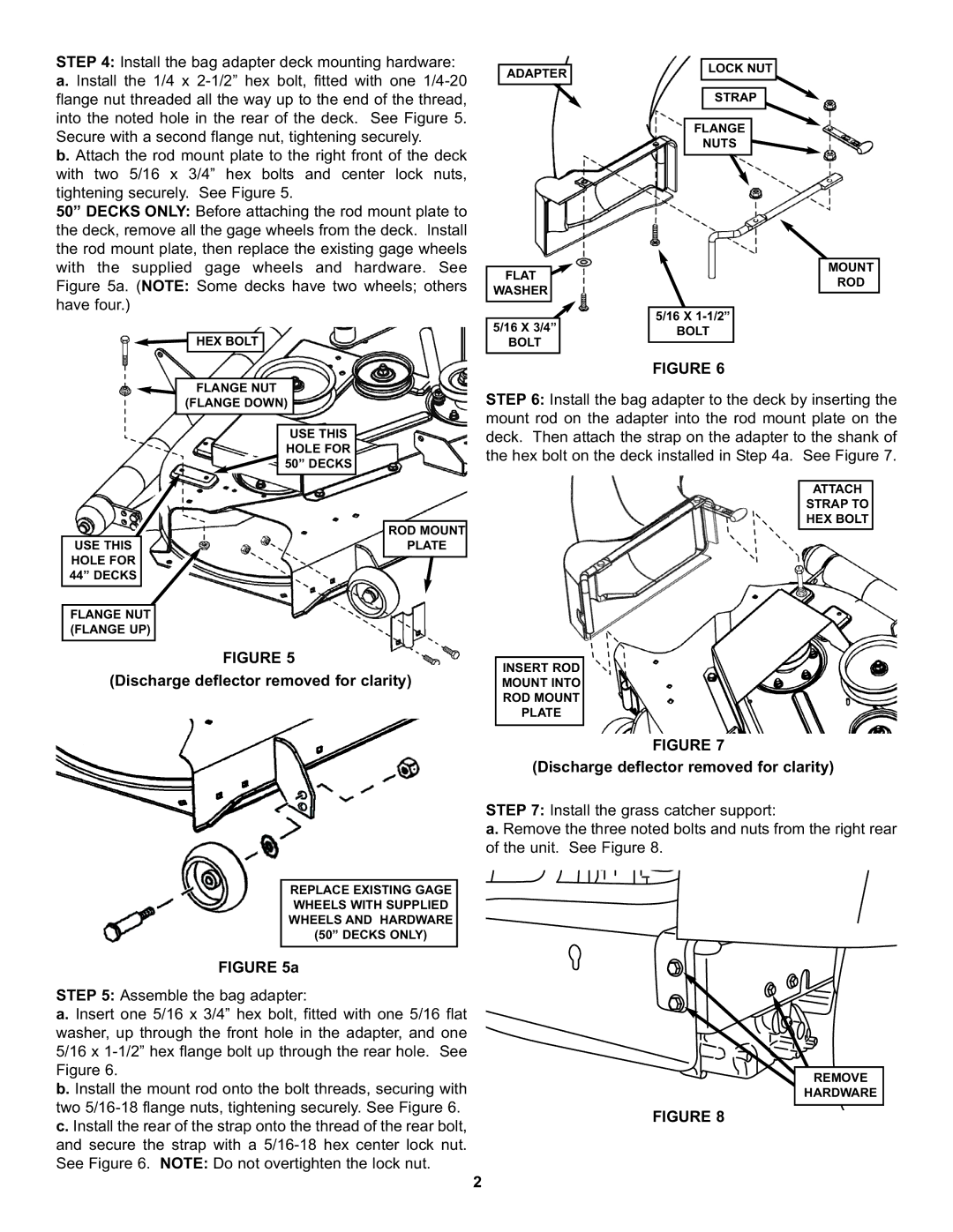 Snapper Simplicity RZT Riding Mowers manual Discharge deflector removed for clarity 