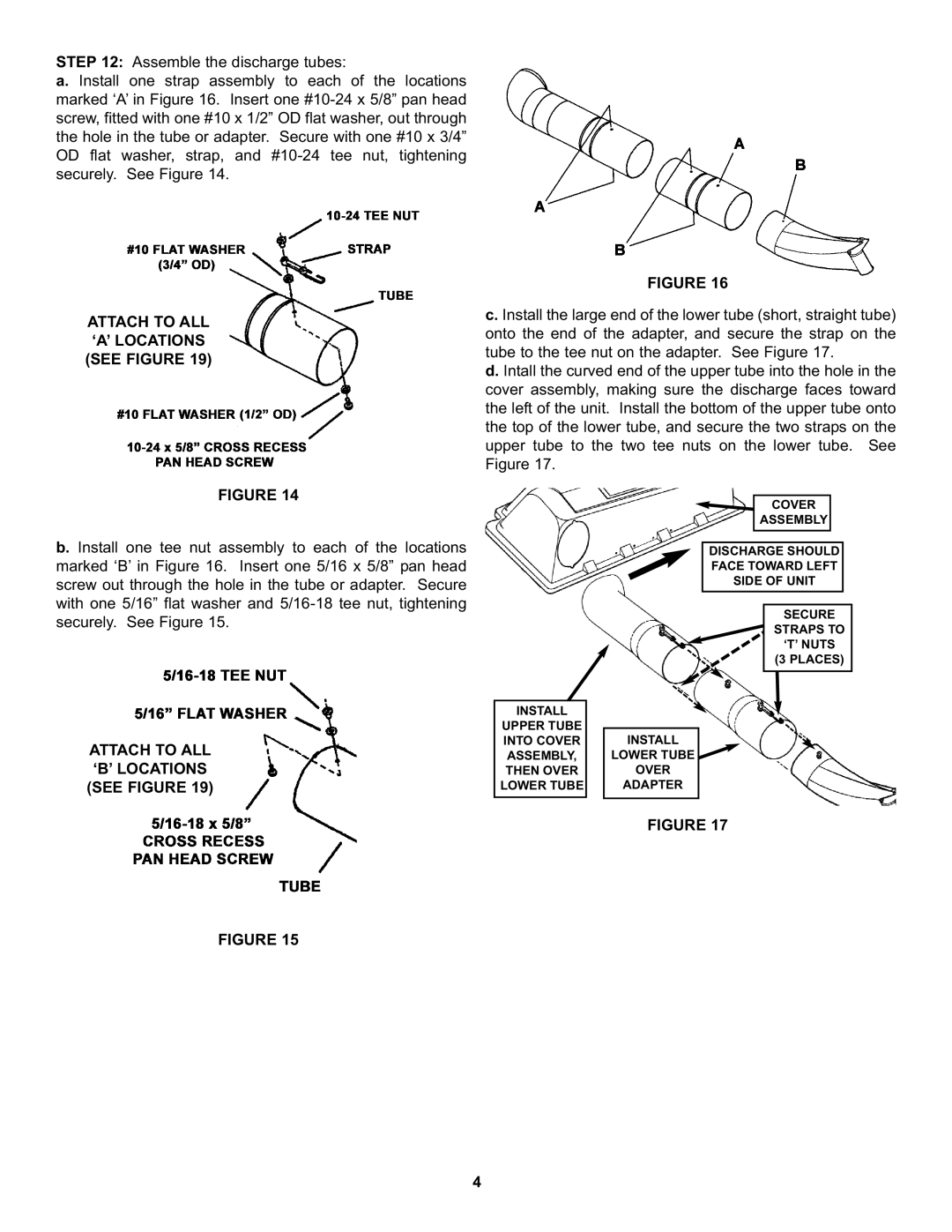 Snapper Simplicity RZT Riding Mowers manual Attach to ALL ‘A’ Locations see Figure 