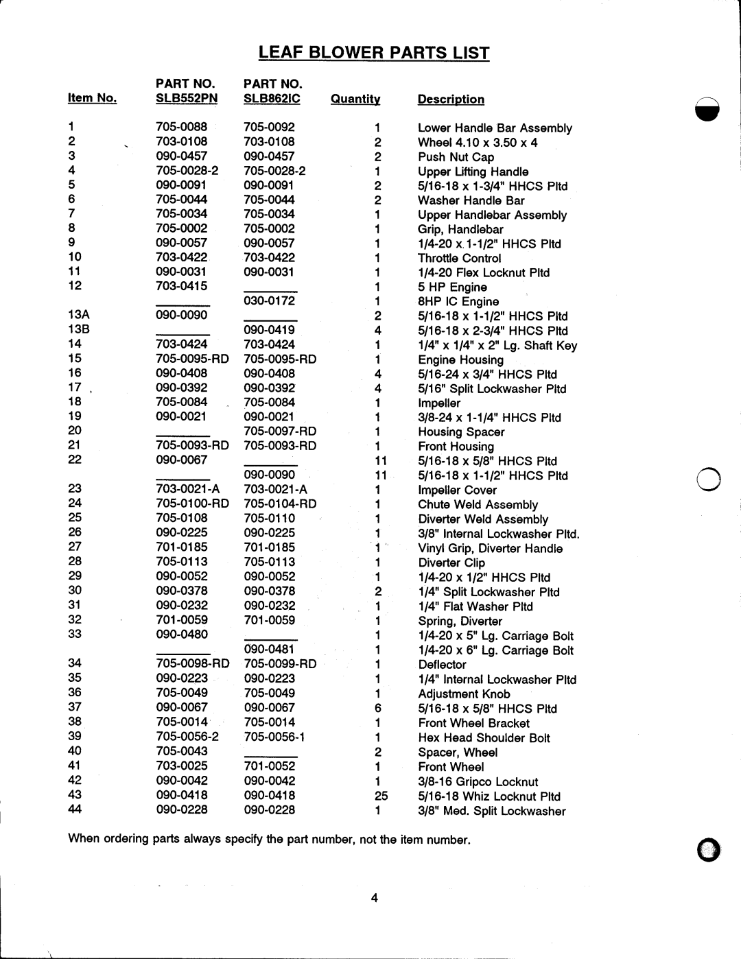 Snapper SLB862IC manual 