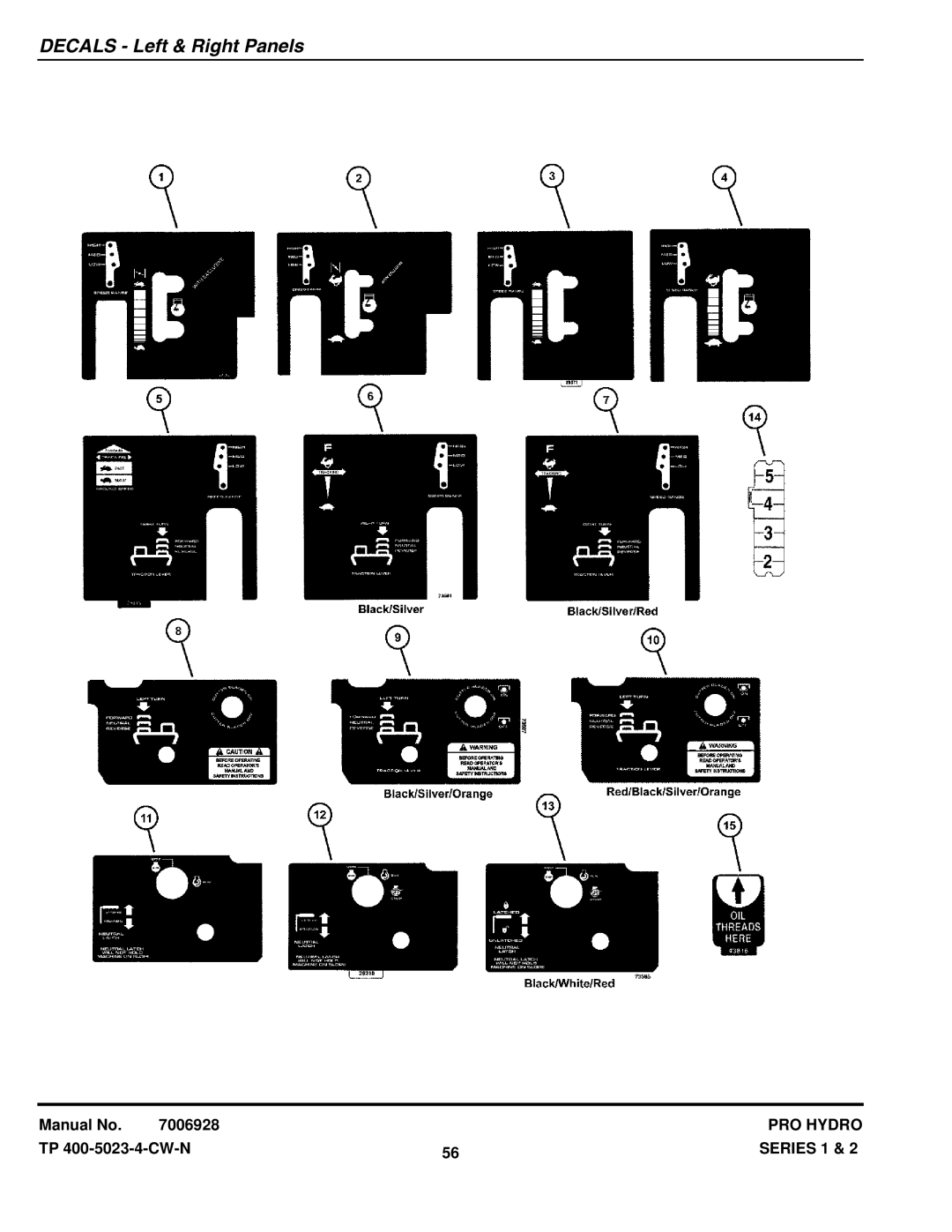 Snapper SPA611, SPA521, SPLH171KW SPA480, SPLH152KW SPA361, SPLH231KHE SPA520, SPLH141KWE SP520 Decals Left & Right Panels 