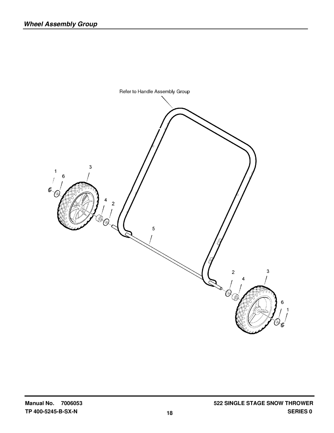 Snapper SS50220E (7800080), ES50220E (7800083), ESS50220E (7800083), SS50220E (7800080) manual Wheel Assembly Group 